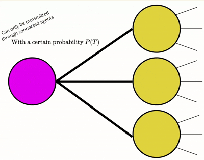 Temporal Evolution of Risk Behavior in a Disease Spread Simulation